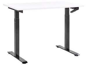 Fehér és fekete manuálisan állítható íróasztal 120 x 72 cm DESTIN III