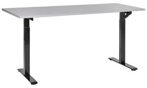 Fekete és szürke manuálisan állítható íróasztal 160 x 72 cm DESTIN III