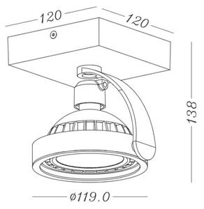 Lámpa Mennyezeti lámpatest Wally,4281, AC220-240V, 50/60 Hz, IP 20,1*GU10, ES111, egyes, grafit