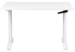 Fehér manuálisan állítható íróasztal 120 x 72 cm DESTINAS