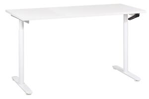 Fehér manuálisan állítható íróasztal 160 x 72 cm DESTIN IV