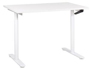 Fehér manuálisan állítható íróasztal 120 x 72 cm DESTIN IV