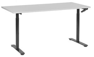 Fekete és szürke manuálisan állítható íróasztal 160 x 72 cm DESTINAS