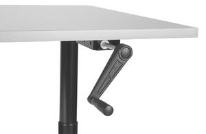 Fekete és szürke manuálisan állítható íróasztal 160 x 72 cm DESTINAS