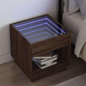 VidaXL LED-es Éjjeliszekrény - Barna Tölgy - 50x50x50 cm