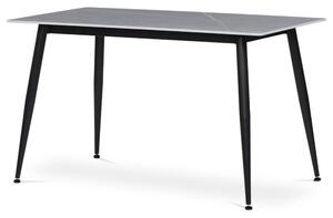 Szürke Márványhatású Modern Étkezőasztal, Szinterezett Kő Asztallap. Méret: 130x70x76 cm