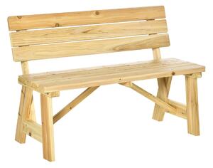 Aga Fa kerti pad 116x56x80 cm Természetes