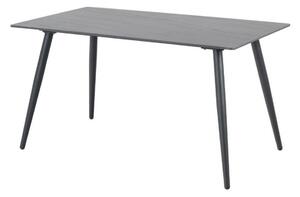 Asztal Oakland 781, Fekete, 75x80x140cm, Kerámia, Fém