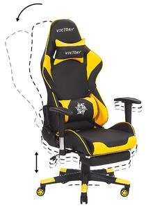 Sárga és fekete gamer szék VICTORY