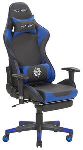 Kék és fekete gamer szék VICTORY