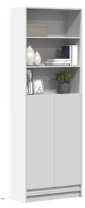 VidaXL fehér szerelt fa magasszekrény LED-ekkel 69 x 32,5 x 200 cm