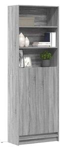 VidaXL szürke sonoma szerelt fa magasszekrény LED-ekkel 69x32,5x200 cm