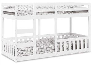VidaXL fehér tömör fenyőfa emeletes ágy 90 x 200 cm