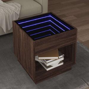 VidaXL LED Dohányzóasztal - Végtelen Tükör - 50x50x50 cm