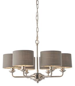 Endon klasszikus csillár highclere nickel-nero faszén end94381