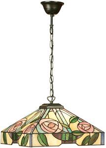 Endon klasszikus tiffany függeszték willow sötétbarna sokszínű end64385