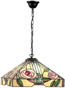 Endon klasszikus tiffany függeszték willow sötétbarna sokszínű end64384