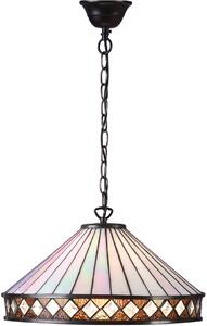 Endon klasszikus tiffany függeszték fargo sötétbarna sokszínű end64147