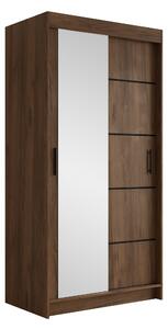 Gardróbszekrény Closico Populus III, Laminált forgácslap, 200x100x58cm, Dió