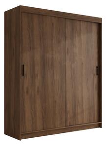 Gardróbszekrény Closico Populus X, Laminált forgácslap, 215x180x58cm, Dió