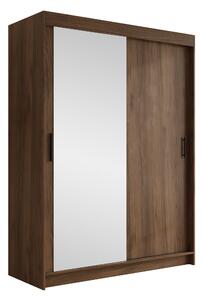 Gardróbszekrény Closico Populus VIII, Laminált forgácslap, 200x150x58cm, Dió