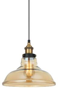 Italux modern vintage függeszték hubert borostyán fekete arany itxmdm-2381/1 gd+amb