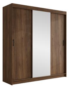 Gardróbszekrény Closico Populus XIV, Laminált forgácslap, 215x200x58cm, Dió