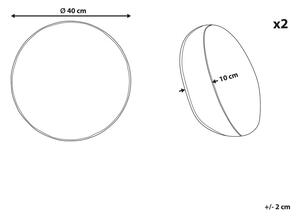 Világoszöld geometrikus kerti díszpárna kétdarabos szettben ⌀ 40 cm CUNEO