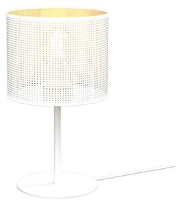Luminex Asztali lámpa LOFT SHADE 1xE27/60W/230V á. 18 cm fehér/arany LU5270