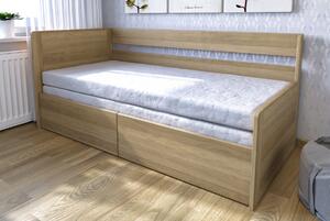 Sára tölgy összecsukható ágy egy magas fejtámlával
