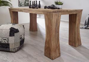 Massziv24 - RUSTICA Étkezőasztal 200x100x78, természetes, kezeletlen, teakfa