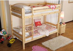 Gyermek emeletes ágy 90x200cm tömör fenyőből Fenyő