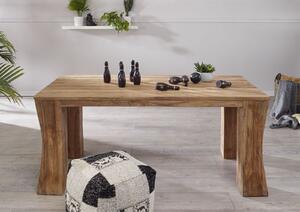 Massziv24 - RUSTICA Étkezőasztal 200x100x78, természetes, kezeletlen, teakfa