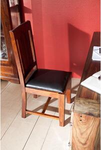 Massziv24 - CAMBRIDGE szék kárpitozott fekete akácfa, nugát, 2 db-os szett