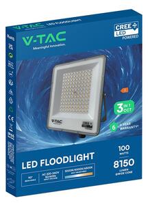 V-TAC CREE SMD LED reflektor 100W, állítható színhőmérséklettel - SKU 240716