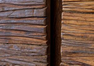 CITY komód akácfa / régi fa, 175x40x100 barna lakkozott
