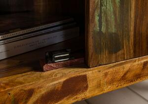 Massziv24 - SIXTIES Antik fából készült komód, 110x40x86, többszínű lakkozott