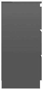 VidaXL magasfényű fekete szerelt fa tálalószekrény 60 x 35 x 76 cm