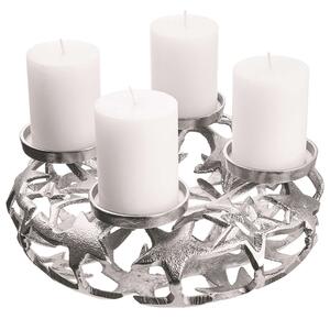 Adventi koszorú, ezüst Ø30cm