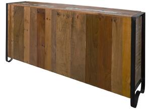 INDUSTRY Antik fa komód, 180x43x90, több színű lakkozott