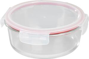 Tárolóedény MagicHome, Kerek, 1300 ml, fedéllel, Clip, üveg