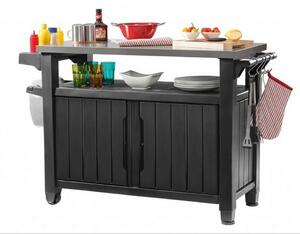 Keter Multifunkcionális kerti grillasztal UNITY XL270l grafit, 134 x 52 x 90 cm