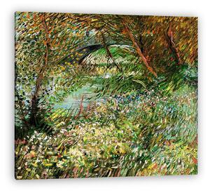 Vincent Van Gogh: Szajna- part tavasszal, a Clichy-i híddal a háttérben (1887) (vászonkép)