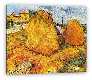 Vincent Van Gogh: Szénaboglyák Provenceban (vászonkép)