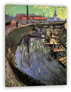 Vincent Van Gogh: Mosónők a csatornánál (vászonkép)