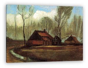 Vincent Van Gogh: Parasztházak a fák között (1883) (vászonkép)