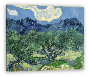 Vincent Van Gogh: Olajfák, az Alpilles-sel a háttérben (vászonkép)