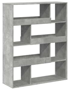 VidaXL betonszürke szerelt fa könyvespolc 100 x 33 x 125,5 cm