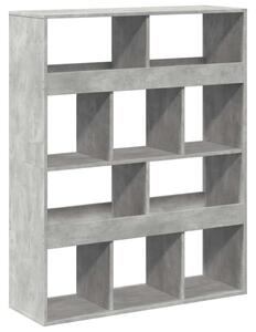 Fa Térelválasztó - 10 Polc - Beton Szürke - 100x33x125,5cm
