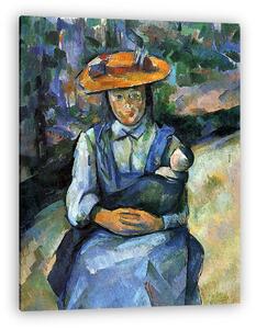 Paul Cézanne: Lány babával (vászonkép)